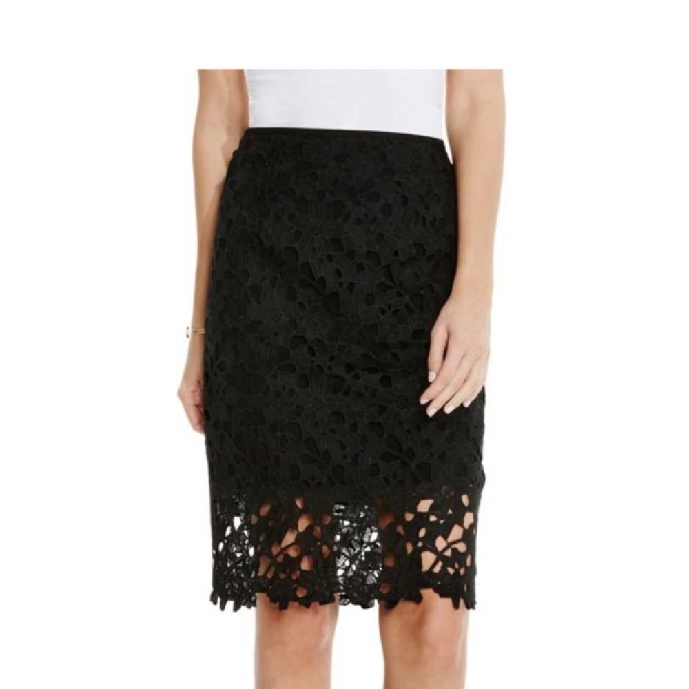 Vince Camuto Black Lace Skirt